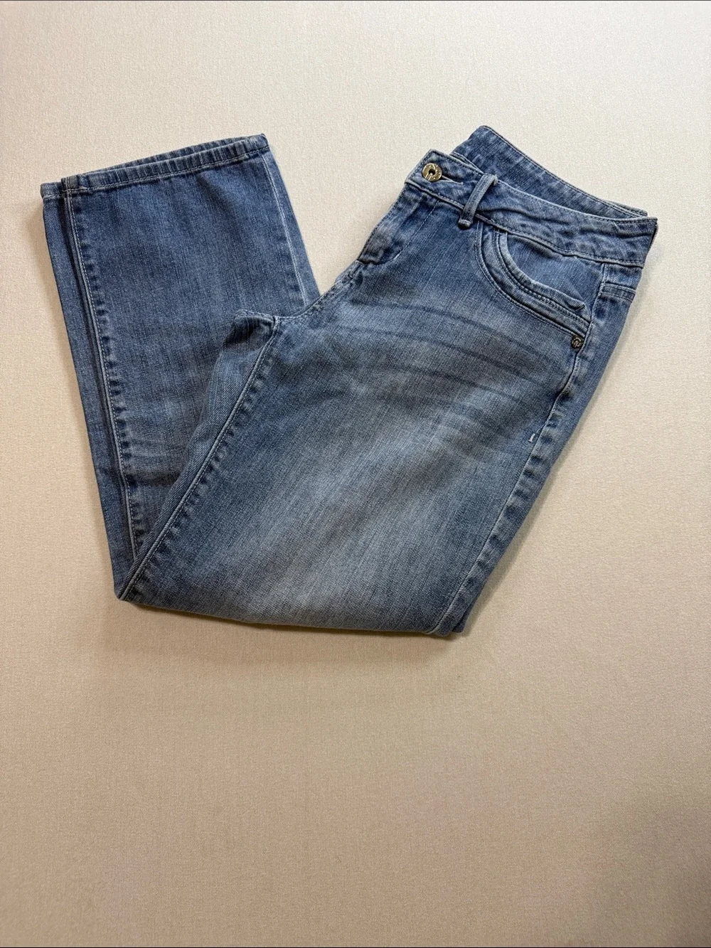 Simply Vera Vera Wang Mid Blue Denim Capris